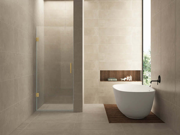 Minder 90x200 cm Porte de niche Wiesbaden 8 mm Verre Nano Clair Laiton brossé