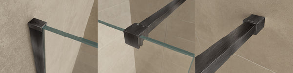Ensemble de profil mince avec barre de stabilisation 120 cm gunmetal