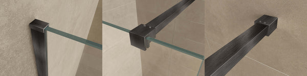 Ensemble de profil mince avec barre de stabilisation Wiesbaden 120 cm en bronze
