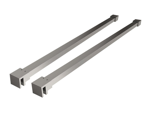 Ensemble mince barres de stabilisation 120 cm pour douches à l'italienne autoportantes chrome