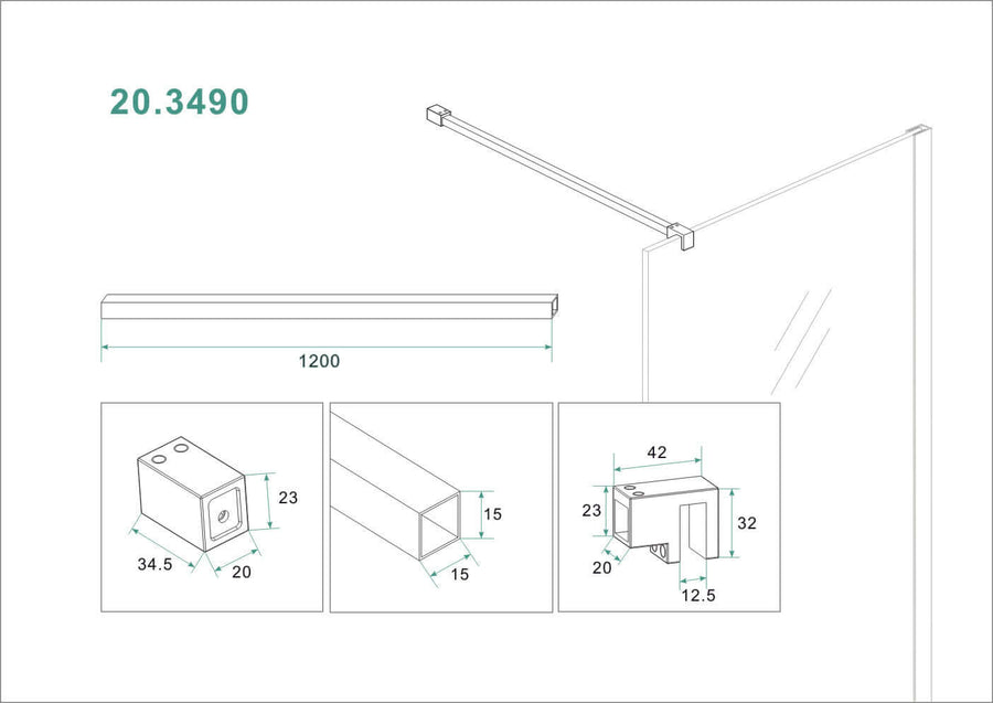 Tige de stabilisation Wiesbaden 120 Cm en chrome