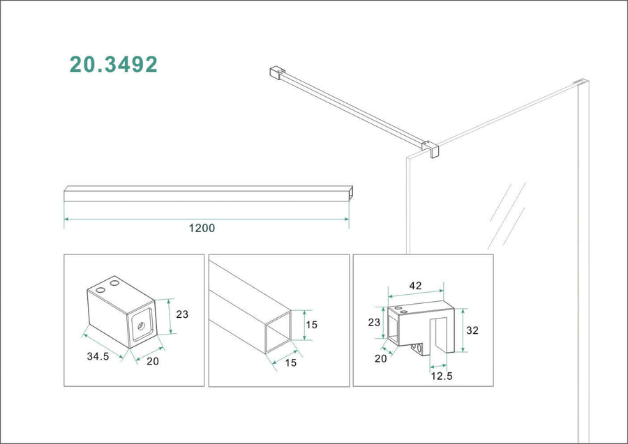 Stabilisatiestang Wiesbaden 120 Cm in geborsteld staal