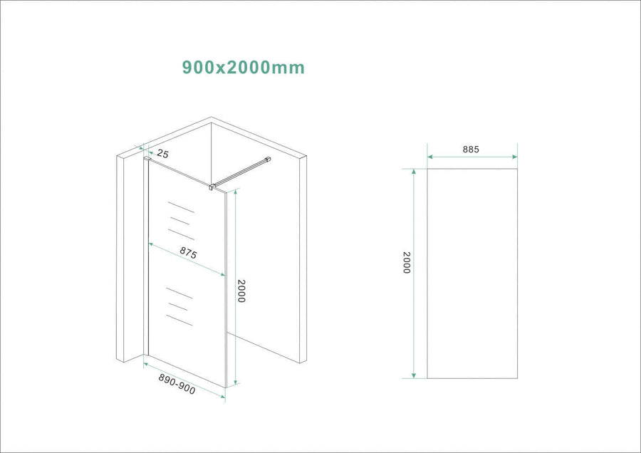Slanke glasplaat Wiesbaden 90X200 Cm in Nano Vintage Bronsglas