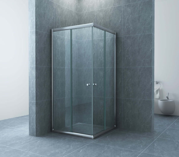 Cabine de douche avec entrée d'angle Wiesbaden 90x90x190 cm verre clair 5 mm
