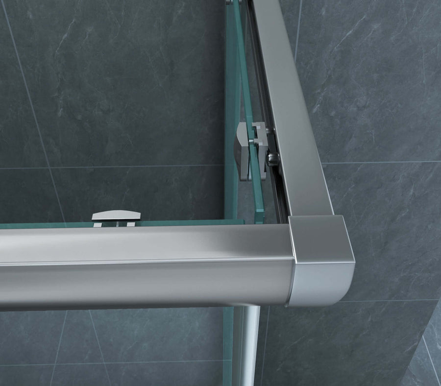 Aktions-Eckinstieg-Dusche Wiesbaden 100x100x190 cm 5 mm Klarglas