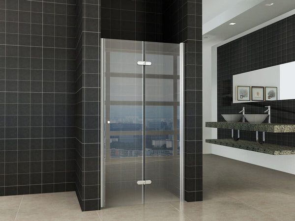 Maki nisdeur pliable droite 900 x 2000 x 8 mm verre nano clair/chrome