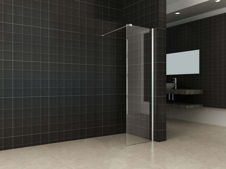 Wiesbaden Douchewand 10mm | Nano coating | Chroom | Inloopdouche (Alle maten)