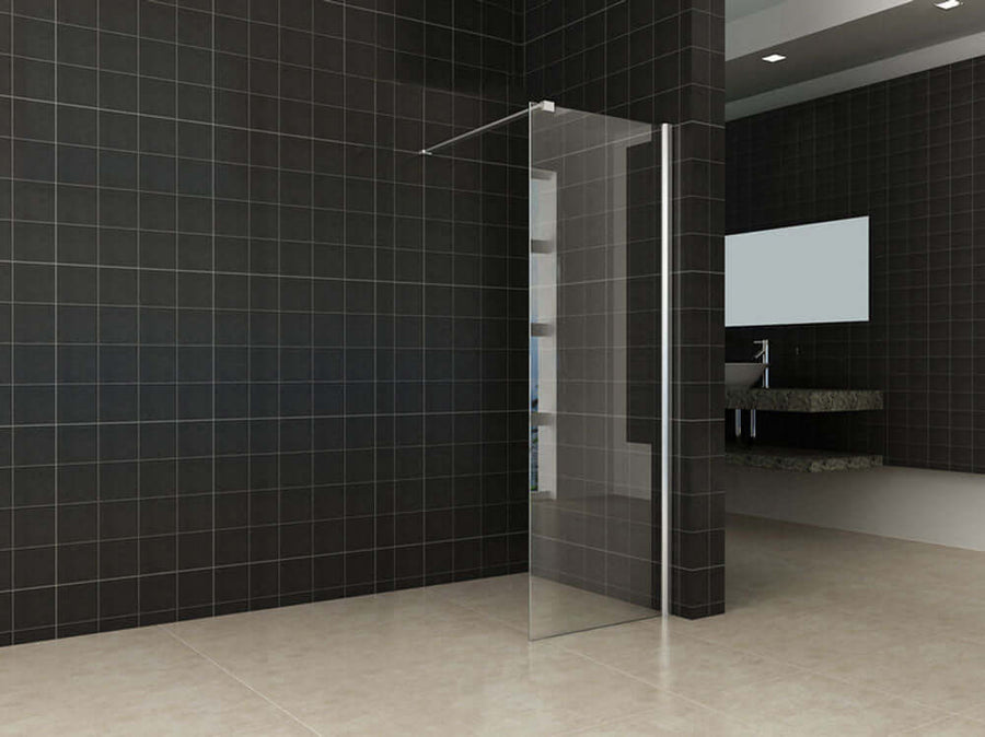 Wiesbaden Douchewand 10mm | Nano coating | Chroom | Inloopdouche (Alle maten)