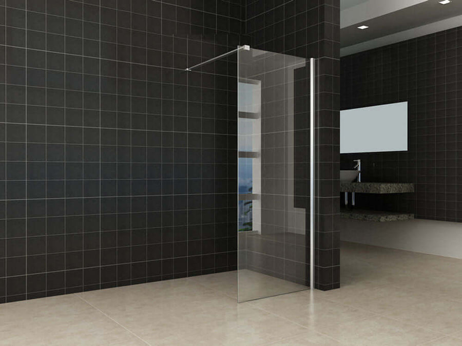 Wiesbaden Douchewand 10mm | Nano coating | Chroom | Inloopdouche (Alle maten)