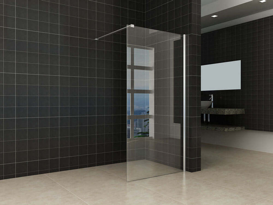 Wiesbaden Douchewand 10mm | Nano coating | Chroom | Inloopdouche (Alle maten)