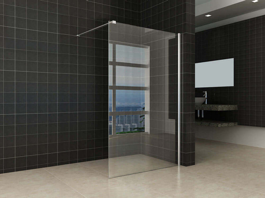 Wiesbaden Douchewand 10mm | Nano coating | Chroom | Inloopdouche (Alle maten)