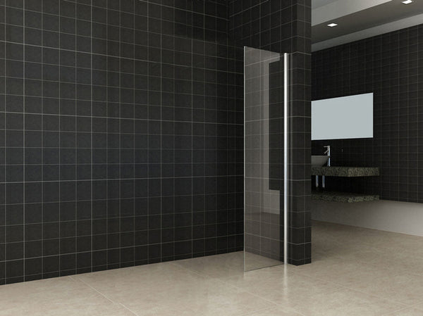 Paroi de douche Wiesbaden avec profil mural 40x200 cm 10 mm revêtement nano