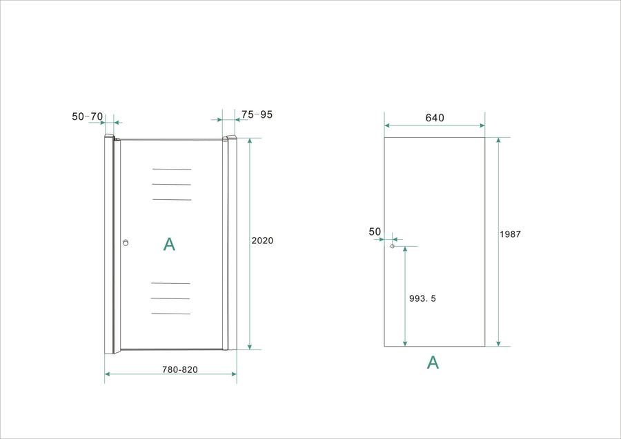 Met Profiel Nisdeur Wiesbaden 80X202Cm met 8Mm Nano Coating