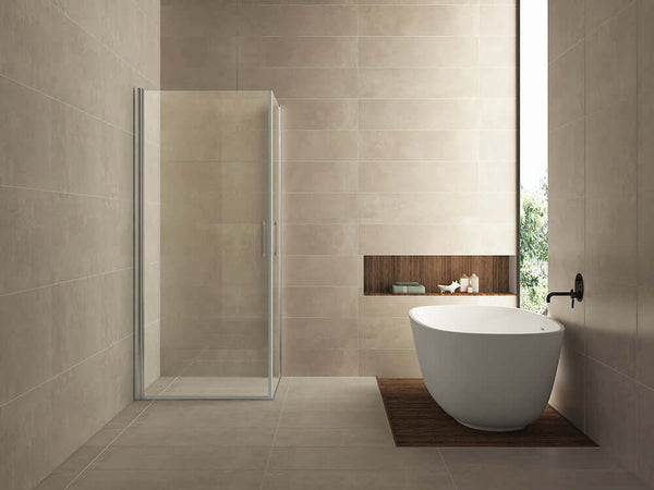 Cabine de douche avec double porte battante Wiesbaden 90X90Cm avec nanorevêtement 8 mm