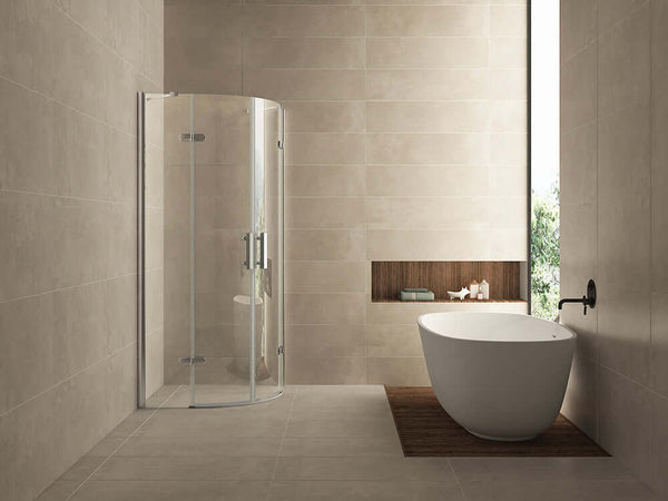 Cabine de douche quart de cercle Wiesbaden avec 2 portes 90X90Cm et revêtement nano 8Mm