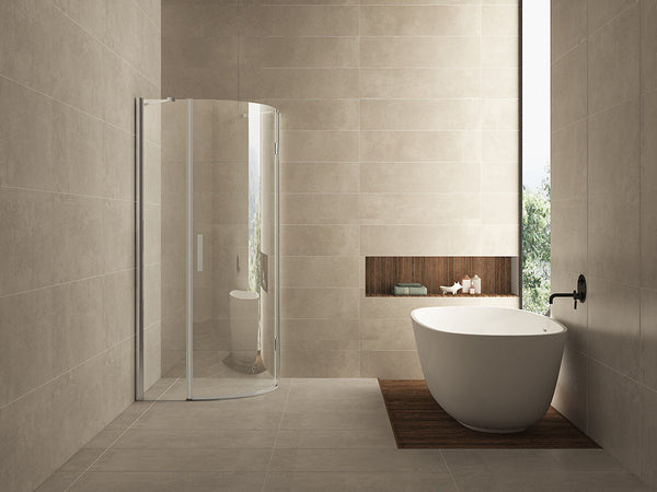 Cabine de douche quart de cercle Wiesbaden avec 1 porte RS 90X90Cm et revêtement nano 8Mm