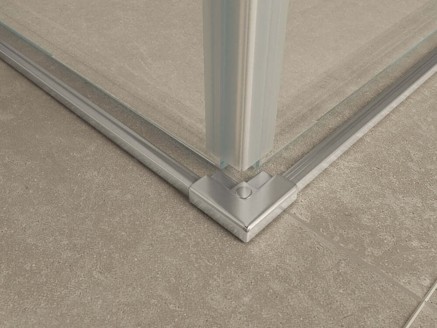 Douchecabine met hoekinstap Wiesbaden met 2 schuifdeuren 90X90X200 cm en 8 mm nanoglas