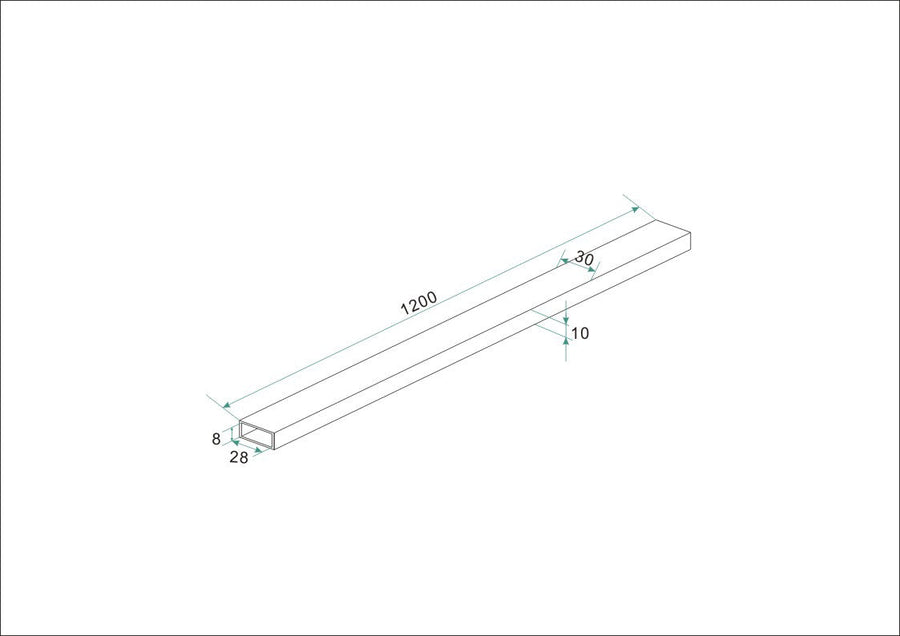 losse stabilisatiestang 120cm chroom