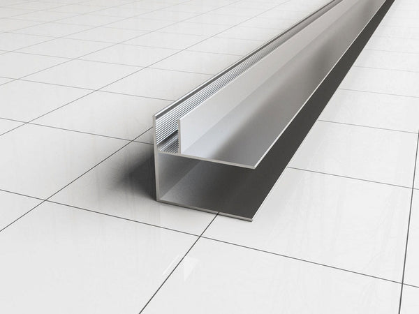 Profil d'angle pour porte de niche chrome