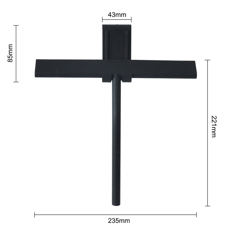 Lush Fensterwischer inklusive flexiblem Glas-Haken matt schwarz