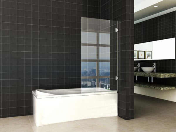 Paroi de baignoire pivotante sans profil Wiesbaden 80X150 Cm avec nanorevêtement 6 mm