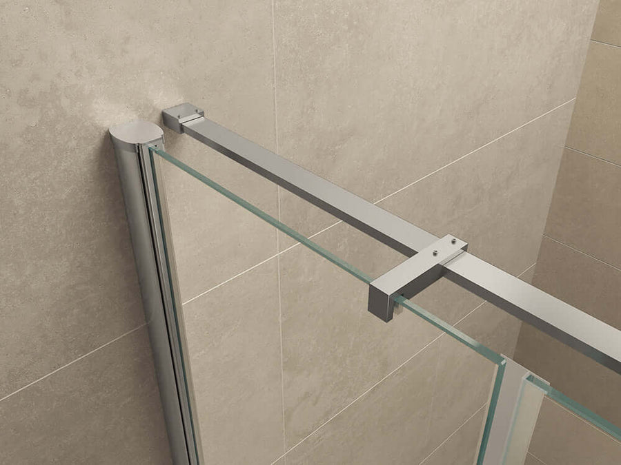 Porte pivotante Nis Wiesbaden 110x200 cm + Panneau fixe 8 mm Revêtement Nano