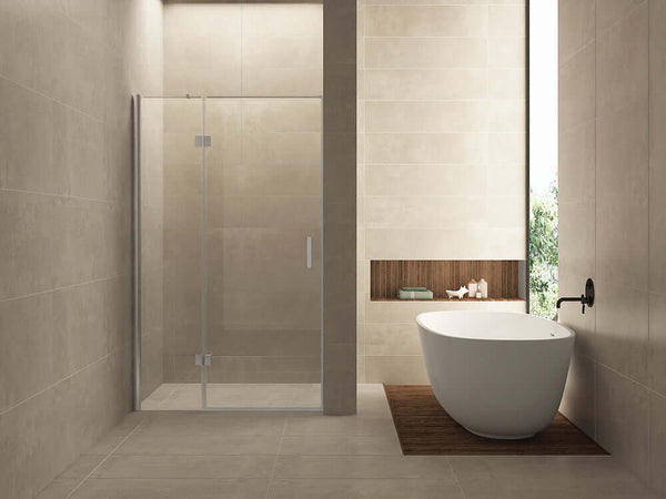 Porte coulissante Wiesbaden 120X200Cm avec panneau fixe et nanorevêtement de 8 mm