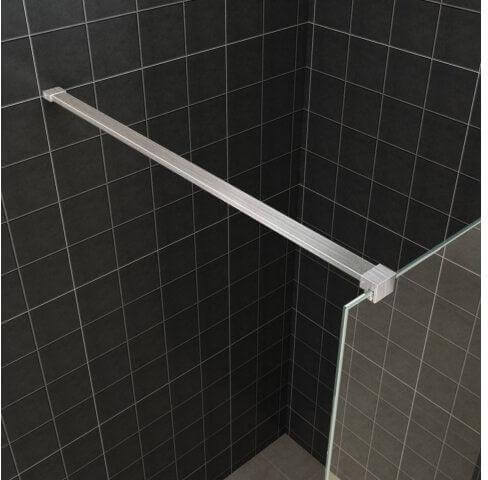 Wiesbaden Duschwand Weiß Milchglas 10mm | Walk-in-Dusche (Alle Größen)