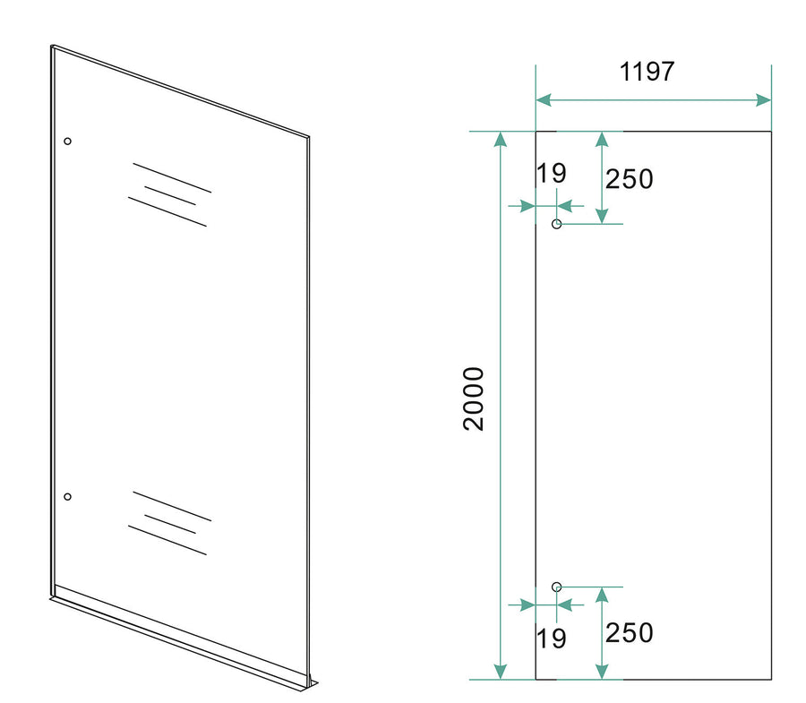 Plaque de verre Less 1200 x 2000 x 8 mm nano verre fumé