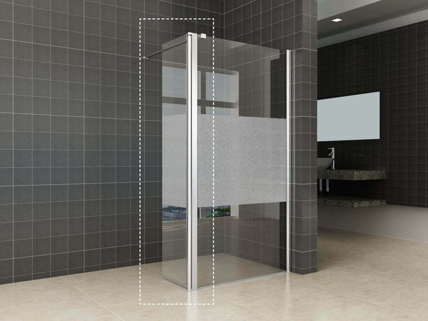 Zijwand voor inloopdouche met rechtsscharnierend profiel en openbare band Wiesbaden 35x200 cm 10 mm nanoglas