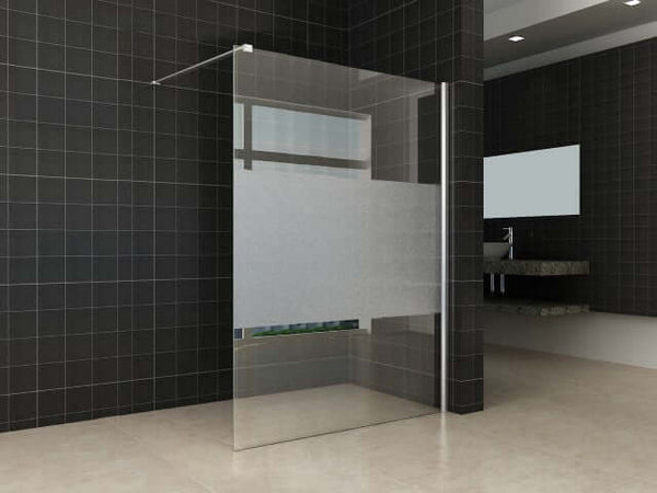 Paroi de douche Wiesbaden 140x200 cm 8 mm avec bande centrale en verre nano