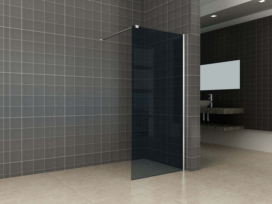 Wiesbaden Duschwand Rauchglas | Nano-Beschichtung | Walk-In-Dusche (80, 90, 100 und 120 cm)