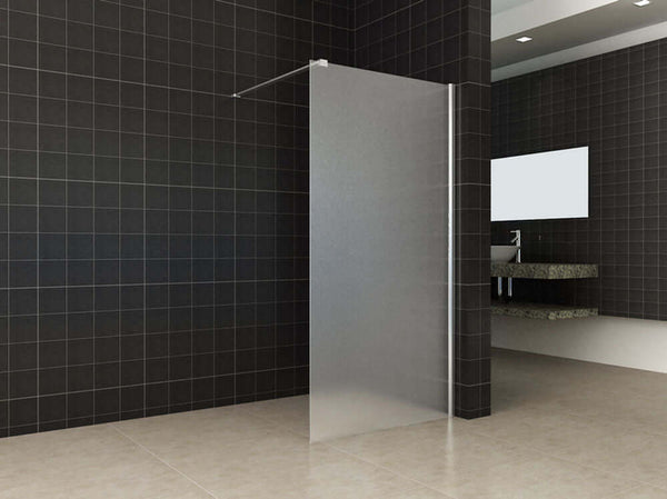 Vollständig Mattes Glas Walk-In-Dusche Wiesbaden 90x200 cm 10 mm Nano-Beschichtung