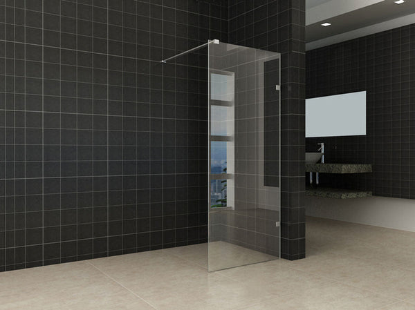 Moins douche à l'italienne 700 x 2000 x 8 mm verre nano clair/chrome