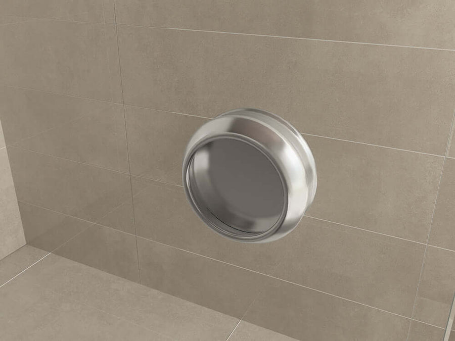 Schuifverlenging Inloopdouche Wiesbaden 100x200 cm op rail 10 mm Nano Glas