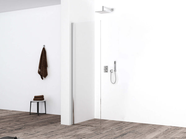 Promotion paroi de douche Wiesbaden avec nanorevêtement et verre clair, 40x200 cm, douche à l'italienne