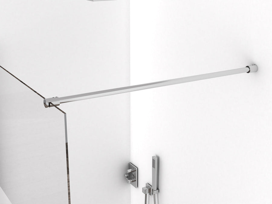 Douche à l'italienne Eco 900 x 2000 x 8 mm verre nano clair/chrome