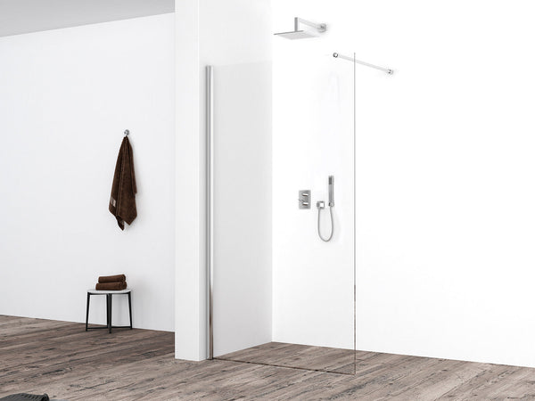 Douche à l'italienne Eco 900 x 2000 x 8 mm verre nano clair/chrome
