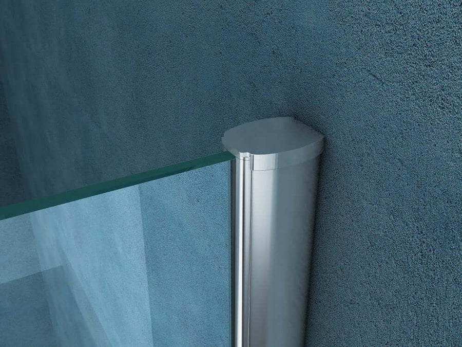 PROMOTION Paroi de douche Wiesbaden | Revêtement Nano | Chrome | Douche à l'italienne (Toutes tailles)