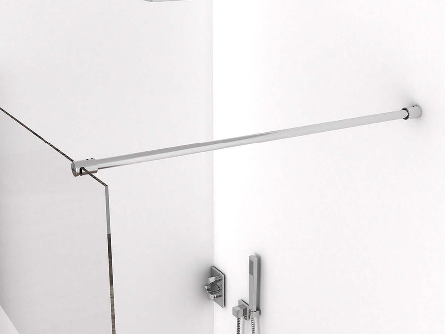 Eco Einlaufdusche Wiesbaden 80x220 cm 8 mm Nano-Beschichtung Klarglas Chrom