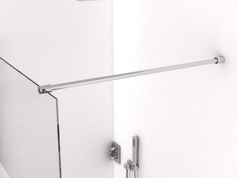 Douche à l'italienne éco 900 x 2200 x 8 mm verre nano clair/chrome