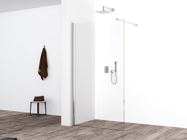 Douche à l'italienne éco 900 x 2200 x 8 mm verre nano clair/chrome