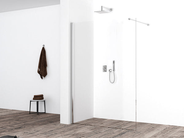 Douche à l'italienne Eco 1200 x 2200 x 8 mm verre nano clair/chrome