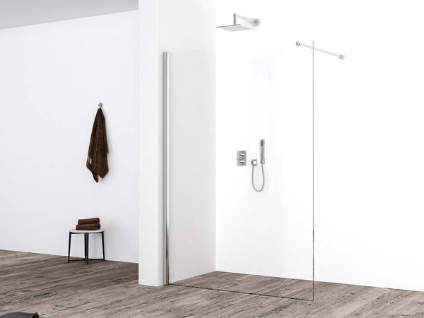 Douche à l'italienne écologique Wiesbaden 120x220 cm 8 mm Revêtement Nano Verre clair Chrome