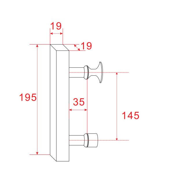 Losse Deurkruk Type 7 19,5 cm Chroom Wiesbaden