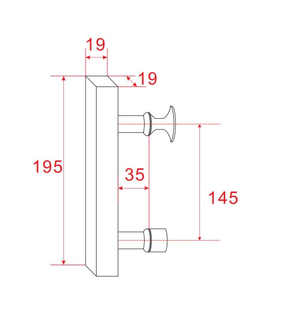 Deurgreep type 7 14,5 cm chroom