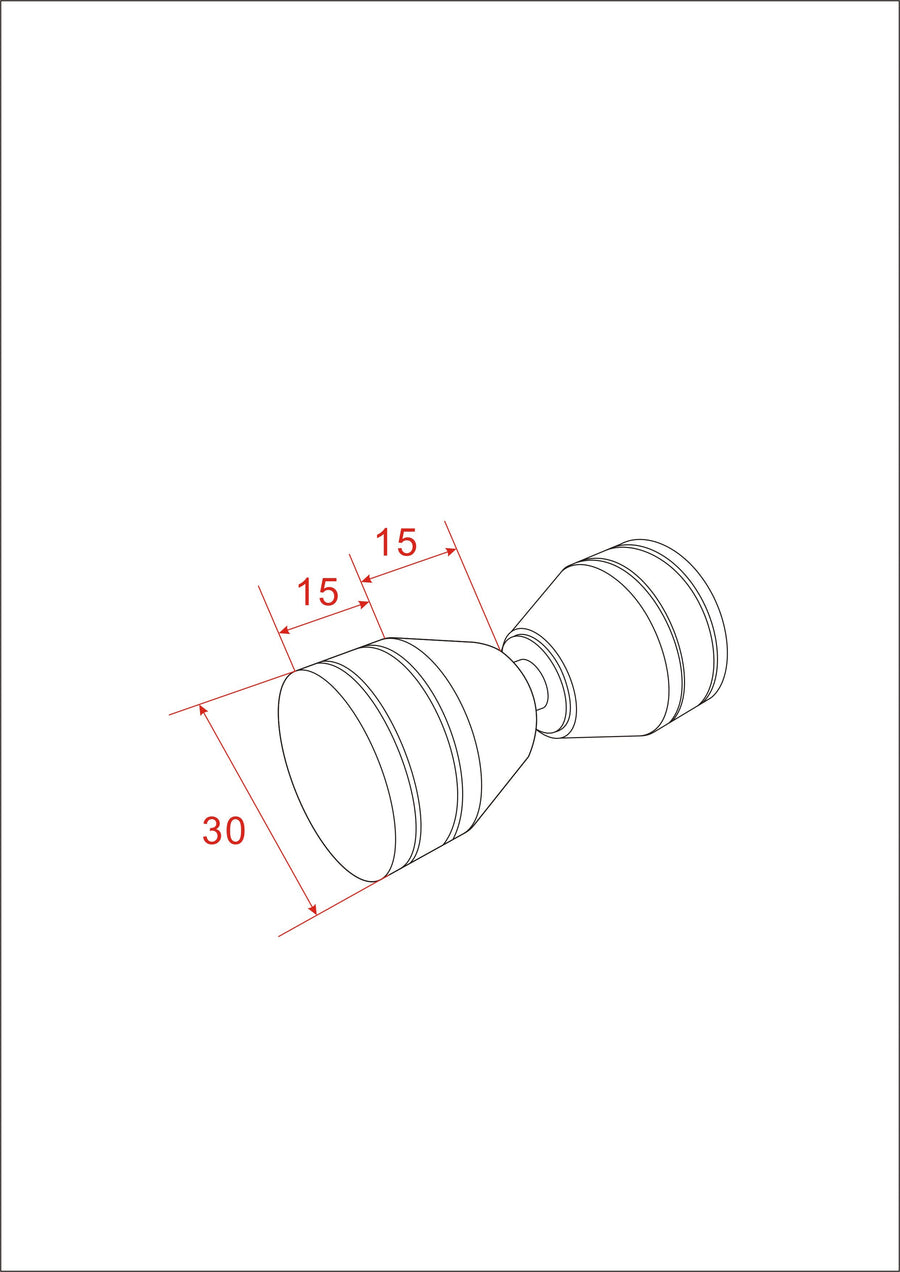 Türknopf Typ 2 Chrom