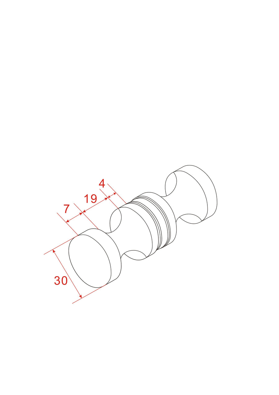 Deurknop type 3 chroom