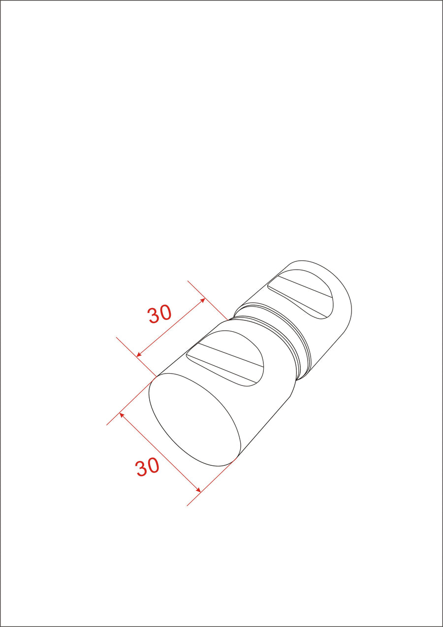 Türknopf Typ 4 Chrom