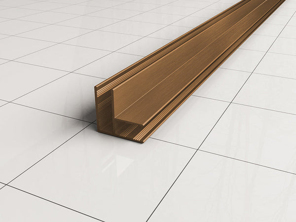 Profilé d'angle mince 2000 x 10 mm brossé bronze cuivre